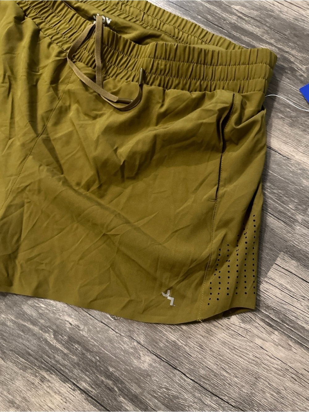 JoyLab Mustard Green High-Rise Athletic Shorts - Picture 5 of 7